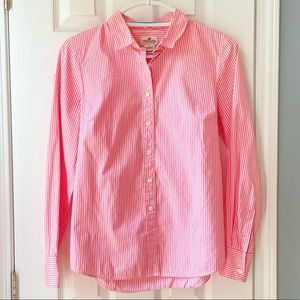 Jcrew - refined stretch pink/white striped button down shirt, size small